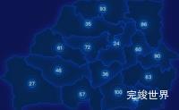 echarts赤峰市宁城县geoJson地图圆形波纹状气泡图实例